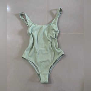 Light Green Low Back Billabong One Piece Swimsuit